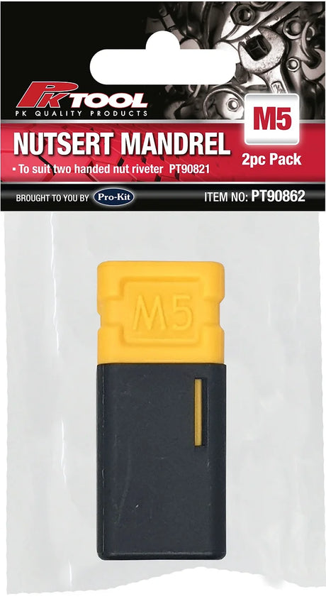 Nutsert Mandrel M3, M4, M5, M6, M8, M10 Replacement For 2 Handed Nut Rivet - PKTool M5