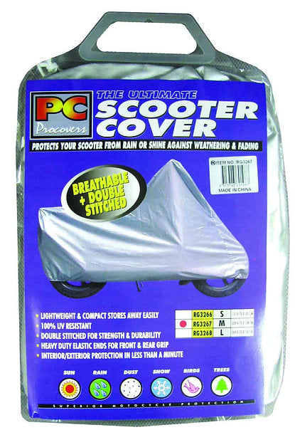 Waterproof Scooter Cover Small 151 H X 70 W X 101cm L - PC Procovers | Universal Auto Spares