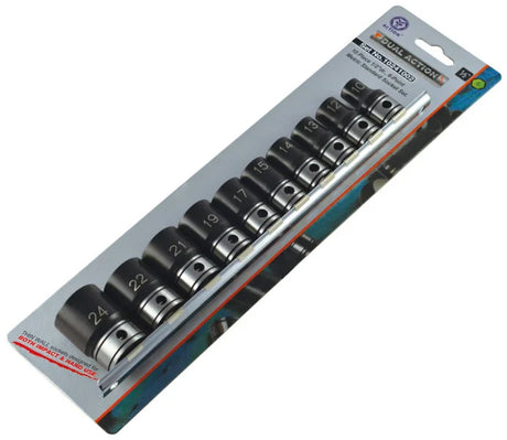 10 Piece 1/2 Drive 6-Point Metric, Standard Socket Set - Impact Tools | Universal Auto Spares