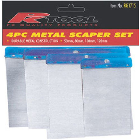 Putty Spreader/Metal Scraper Set 4 Piece - PKTool | Universal Auto Spares