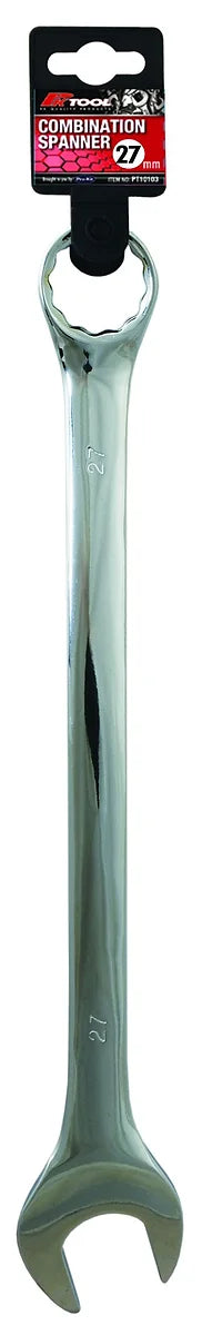 Metric CR-V 20mm - 32mm Combination Spanner Smooth Satin Finish - PKTool 27mm