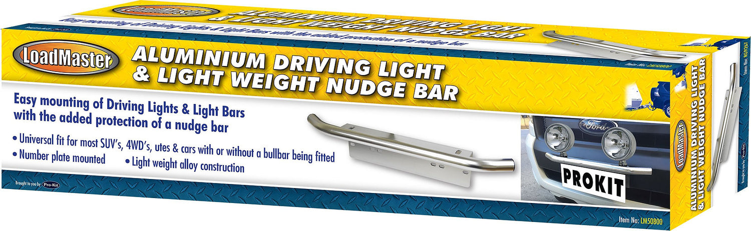 Driving Light Mount Aluminum With Nudge Bar & Number Plate Mount - LoadMaster