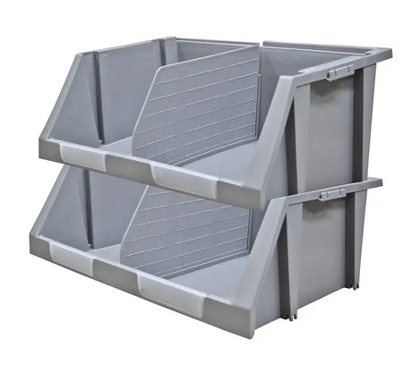Jumbo Interlocking Storage Bin, Removeable Centre Divider - PKTool