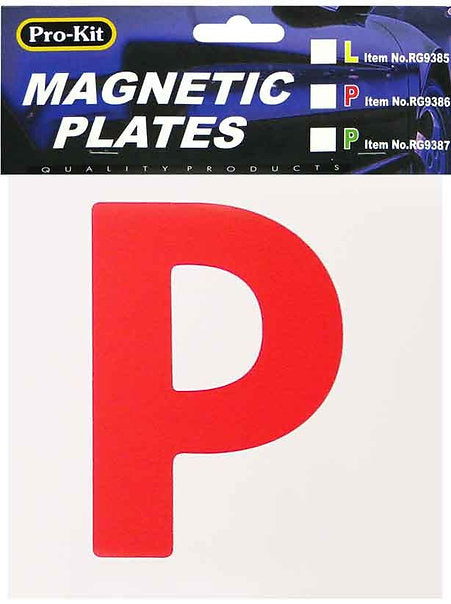 P Plates - 2 Pieces Red Magnetic