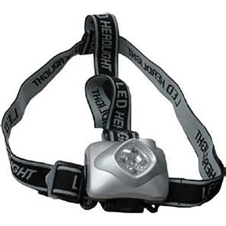 Torch Head Lamp With 5 Ultra Bright LEDs Tilt Bracket & Headband - Motolite