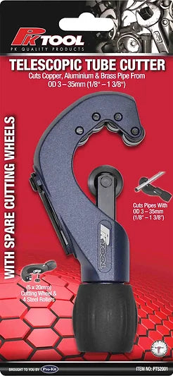 Telescopic Tube Cutter, Cuts Copper, Aluminium & Brass Pipes - PKTool