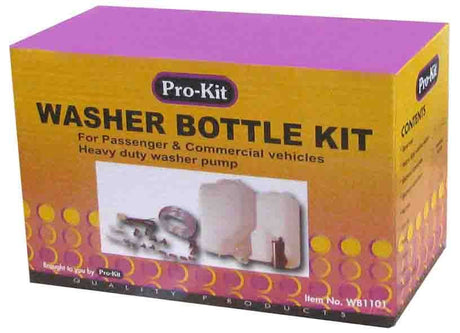 Washer Bottle Universal Upright With All Fittings & Bracket - Pro-Kit