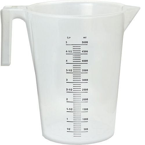 Measuring Jug 500ml, 1Ltr, 2Ltr, 3Ltr & 5Ltr - PKTool 5Ltr