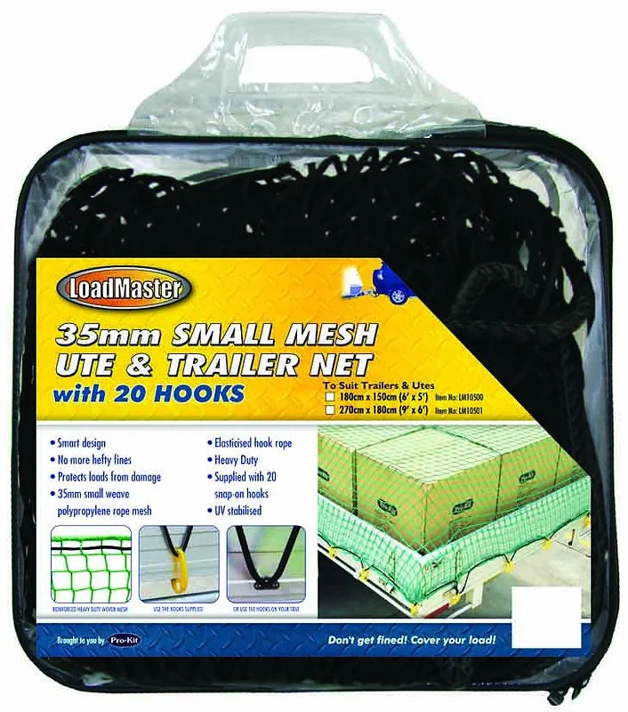 Trailer Net Polypropylene 35mm Square Weave 150cm, 270cm - LoadMaster