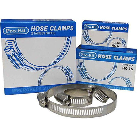 Hose Clamp 10 Pieces Box 12.7mm X 16-32mm (5/8"-1 1/4") - Pro-Kit | Universal Auto Spares