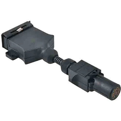 Trailer Adapter 7 Pin Small Round Car Socket To Flat Trailer Plug - LoadMaster
