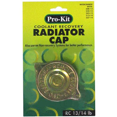 Radiator Cap Interchg With 508-13, 543-13, 520-13, 513-14 - Pro-Kit