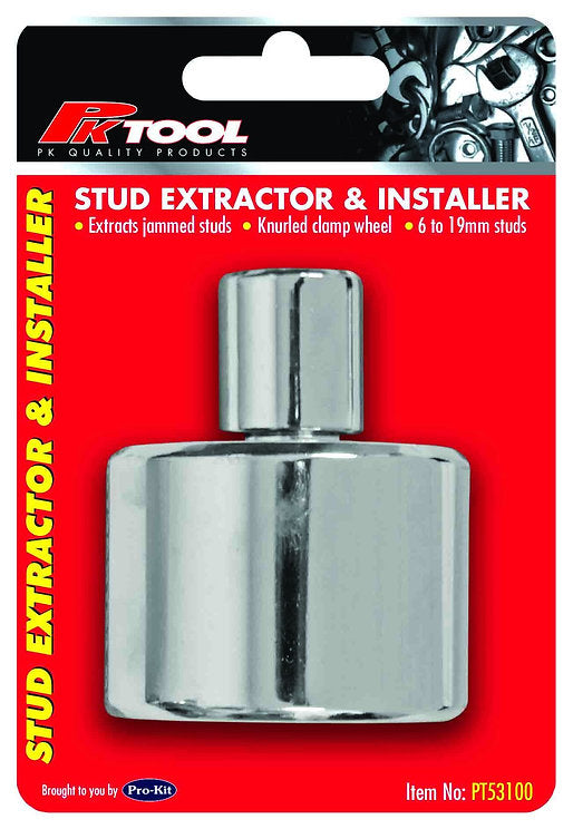 Stud Extractor & Installer Knurled Clamp Wheel Loosens Jammed Studs - PKTool