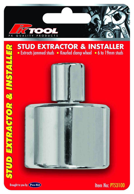 Stud Extractor & Installer Knurled Clamp Wheel Loosens Jammed Studs - PKTool