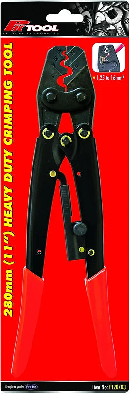 Heavy Duty Ratchet Crimping Tool 280mm (11”) 5 to 15AWG / 1.25-16mm² - PKTool