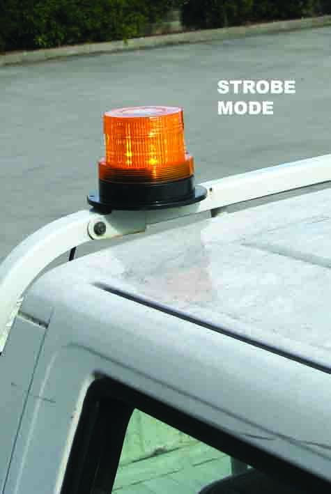 Revolving/Strobe Light 60 Led Amber With Screw On Base - Motolite