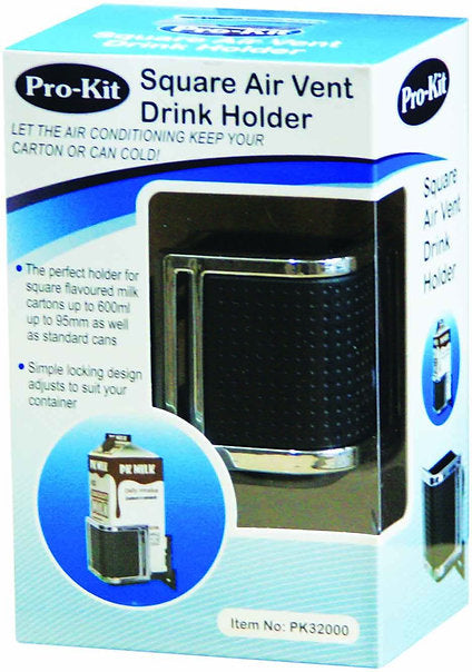 Clip-On Air Vent Square Drink Holder - Prokit