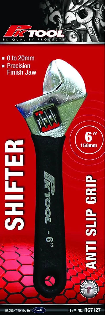 Multi-Purpose Shifter 150, 200, 250, 300mm, With No-Slip Handle - PKTool 150mm (6”)