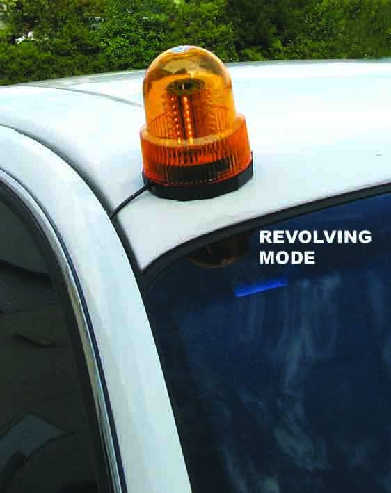 Revolving/Strobe Light 80 Led Amber With Magnetic Base - Motolite