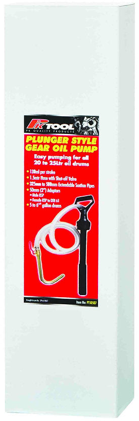 Plunger Style Gear Oil Pump Easy Pumping For All 20 to 25LTR Oil Drums - PKTool