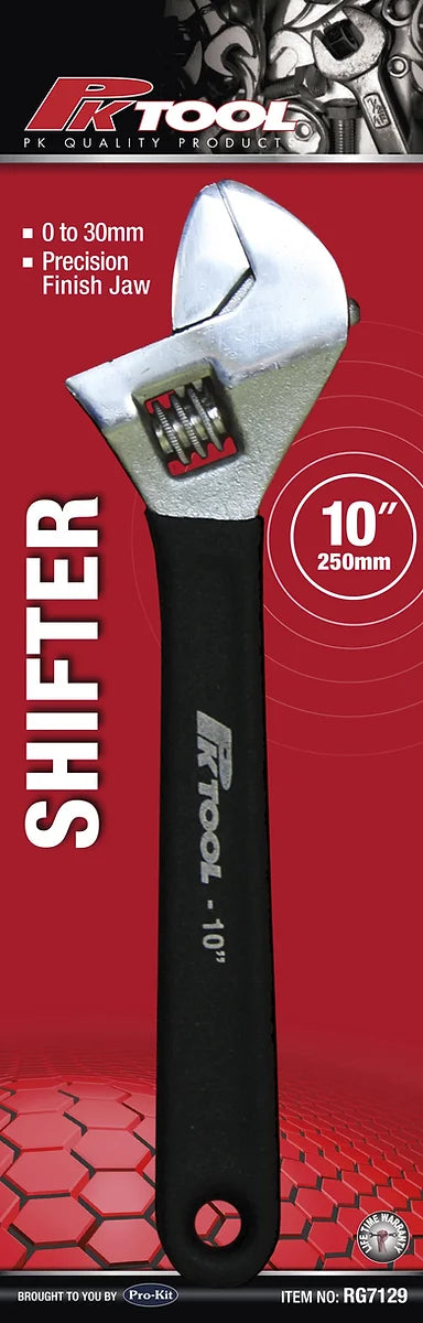 Multi-Purpose Shifter 150, 200, 250, 300mm, With No-Slip Handle - PKTool 250mm (10”)