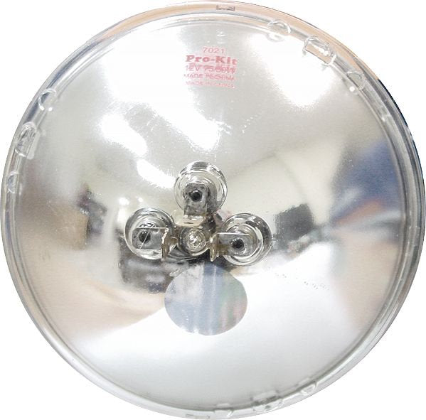Sealed Beam - 7″ 24v Round Large 3 Pin Curved Face - Motolite