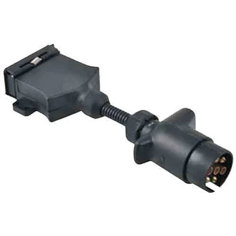Trailer Adapter 7 Pin Large Round Car Socket To Flat Trailer Plug - LoadMaster | Universal Auto Spares