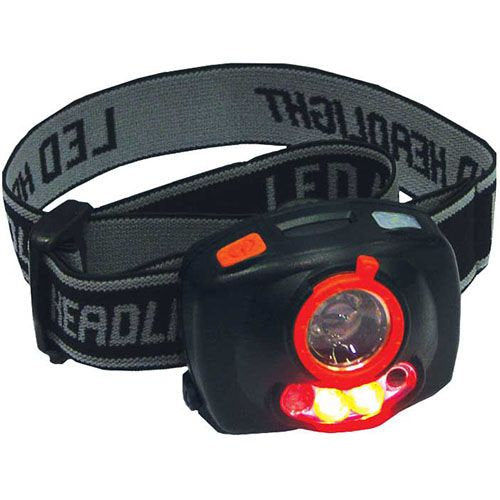 Torch Head Lamp 1 Led With Auto On/Off, 2 Led Warning Lights - Motolite