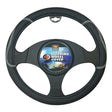 Steering Wheel Cover Black/Grey 38CM BREATHABLE WITH STITCHED HIGHLIGHTS - PC Procovers