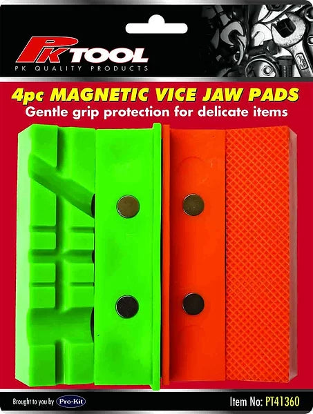 Vice Jaw Pads 4 Pieces Magnetic 100mm (4") - PKTool