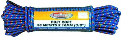 Diamond Braided Poly Rope, 30mtr x 10mm (10′ x 38") - LoadMaster | Universal Auto Spares