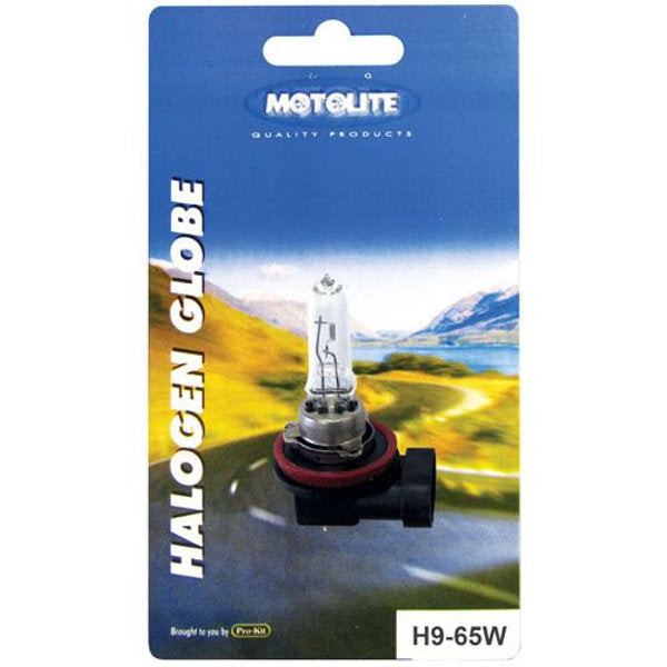 Headlamp Globes H9 65W Blister Pack Halogen - Motolite