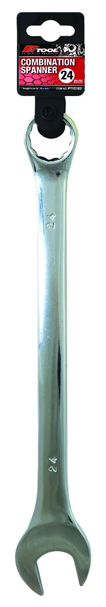 Metric CR-V 20mm - 32mm Combination Spanner Smooth Satin Finish - PKTool 24mm
