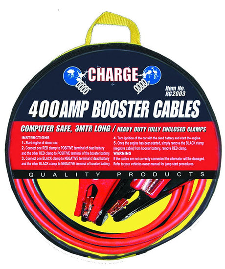 Heavy Duty Computer Safe Cables 400AMP - Charge | Universal Auto Spares