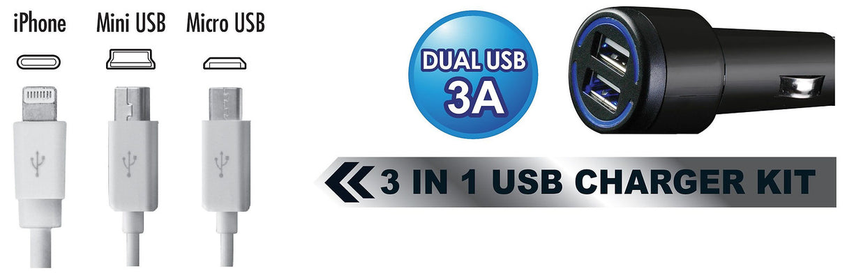 Cigarette Lighter Accessory Socket With Multi-interface 2 USB - Charge