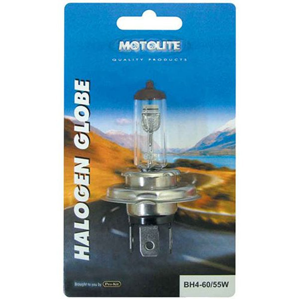 Headlamp Globes H4 60/55W Blister Pack Halogen - Motolite