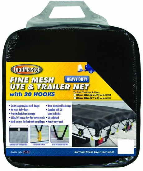 Trailer Net Heavy Duty Fine Mesh 180 x 200cm, 200 x 250cm - LoadMaster