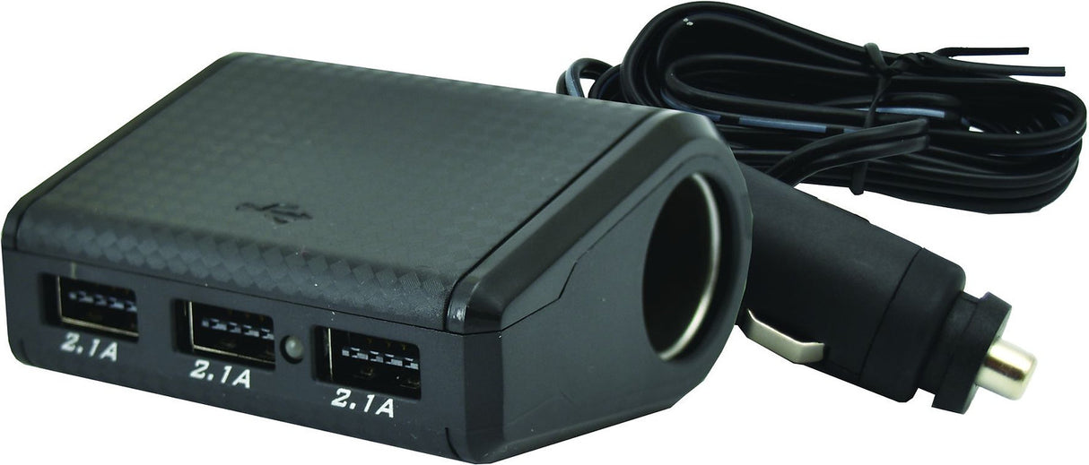 Cigarette Lighter Accessory Socket With 3 USB - Charge