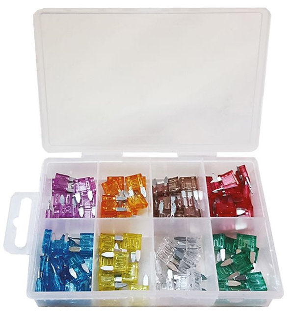 Mini Blade Fuse Kit - 100 Mixed | Universal Auto Spares