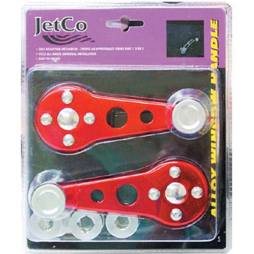 Window Winder Silver, Red and Blue Alloy - JetCo Red