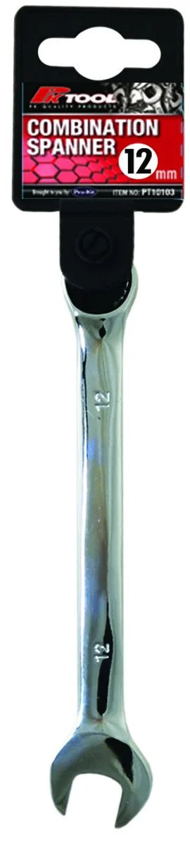 Metric CR-V 8mm - 19mm Combination Spanner Smooth Satin Finish - PKTool 12mm