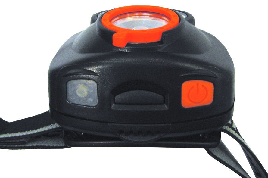 Torch Head Lamp 1 Led With Auto On/Off, 2 Led Warning Lights - Motolite