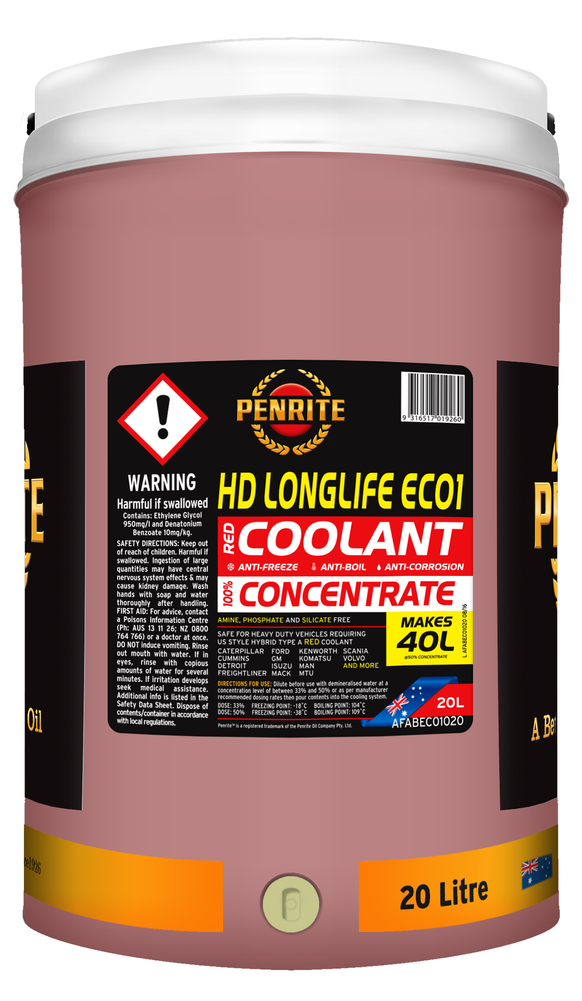 HD Longlife EC01 Concentrate 20L - Penrite