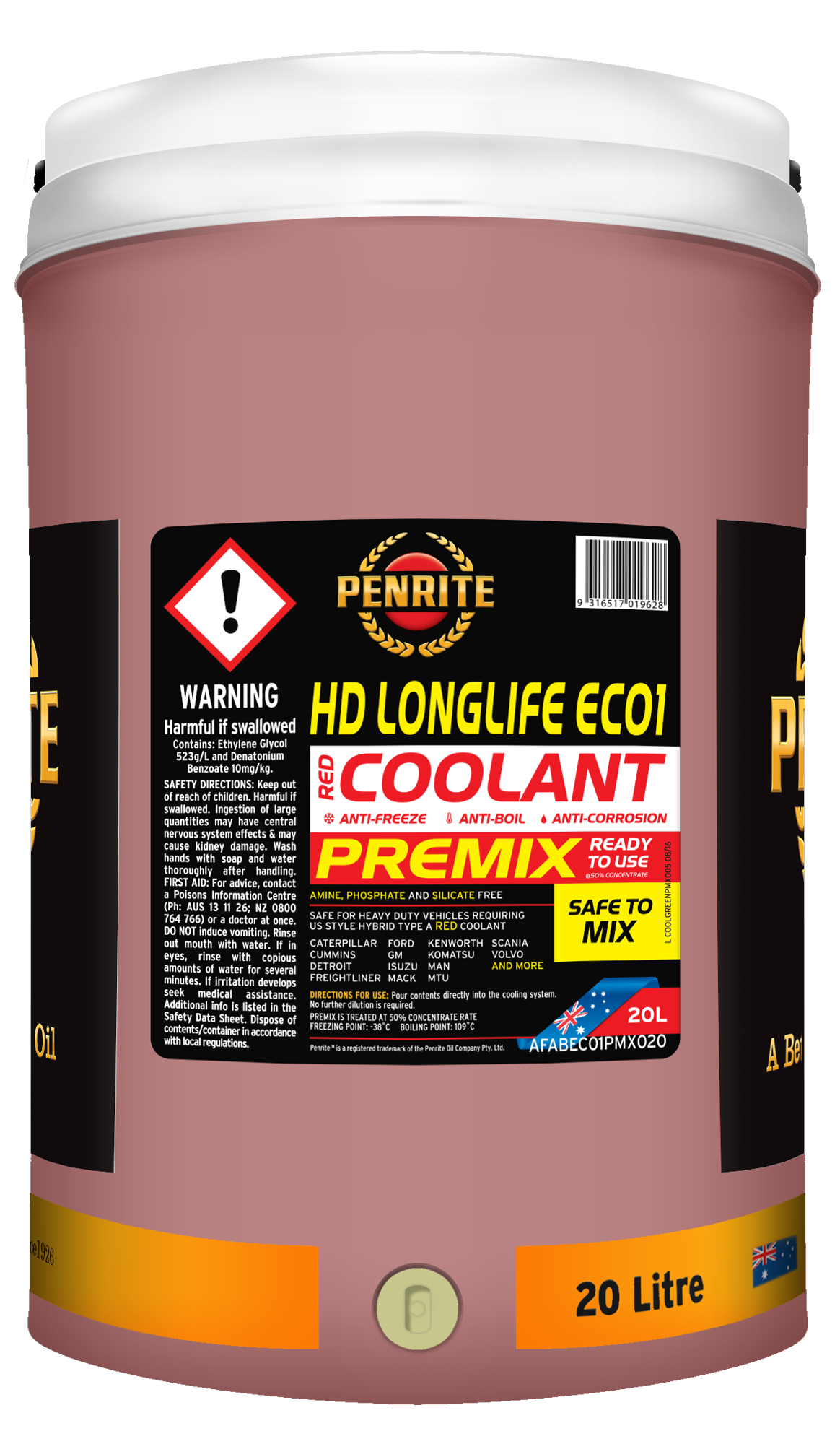 HD Longlife EC01 Premix 20L - Penrite