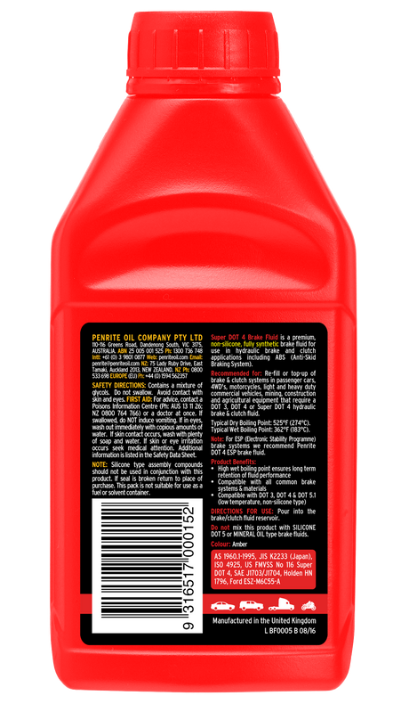 Super DOT 4 Brake Fluid - Penrite
