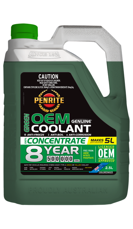 Green OEM Coolant Concentrate - Penrite 2.5L