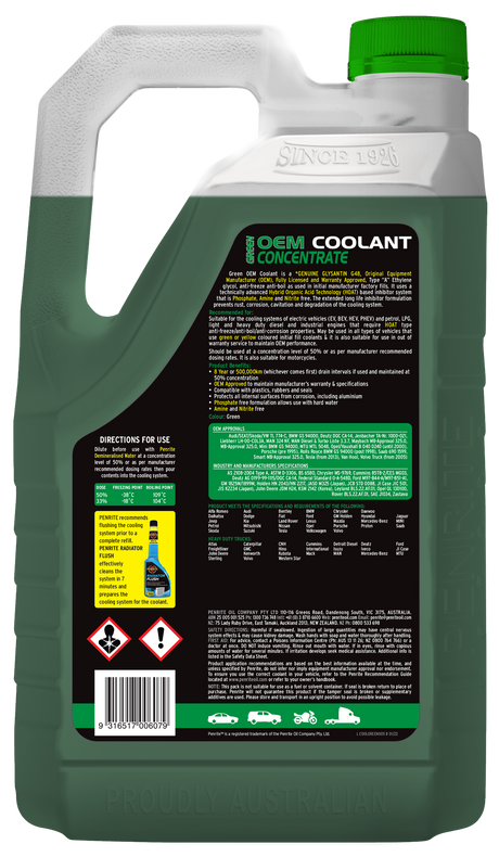 Green OEM Coolant Concentrate - Penrite | Universal Auto Spares