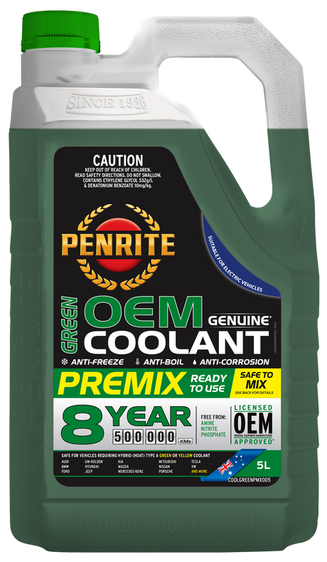 Green OEM Coolant Premix - Penrite 5L