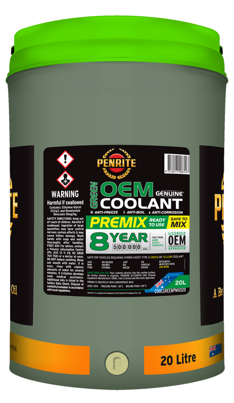 Green OEM Coolant Premix - Penrite 20L