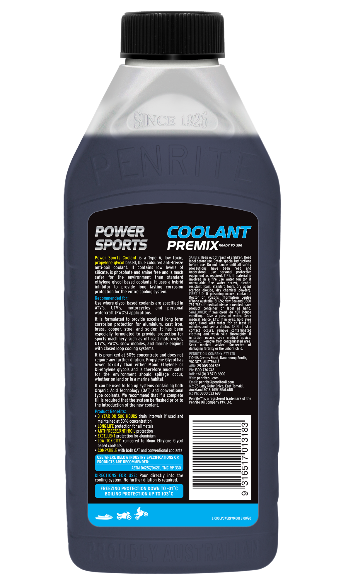 Power Sports Coolant Premix - Penrite